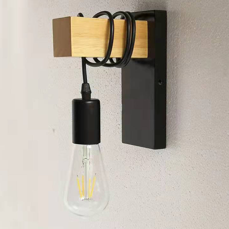 Holzwandbeleuchtung Vorrichtungen zeitgenössischer Stil 1 Lichtwandmontierte Leuchte