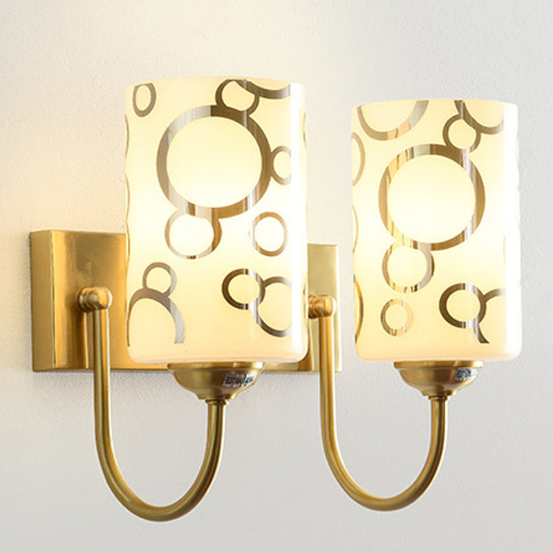 Geometrische mit Glas montierte Lampen zeitgenössischer Multi -Licht -Wandleuchte Leuchte