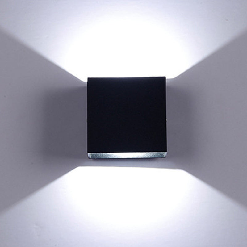 Metall quadratische Wandlampen zeitgenössische 1 leichte LED -Wandleuchte Leuchte