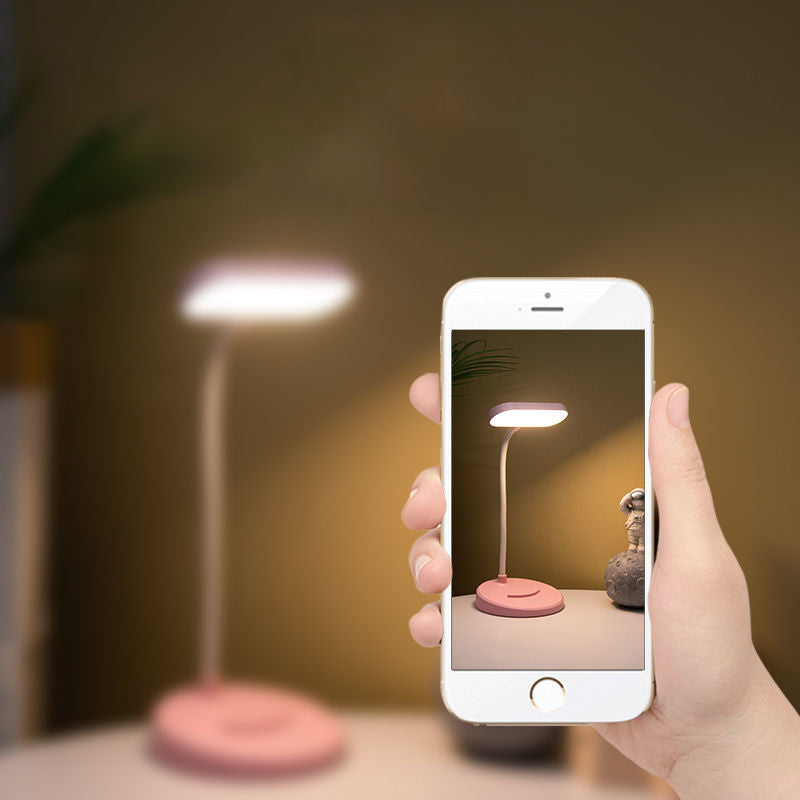 Lampade per comodini ovali moderni in plastica 1 lampade da tavolo a led leggera