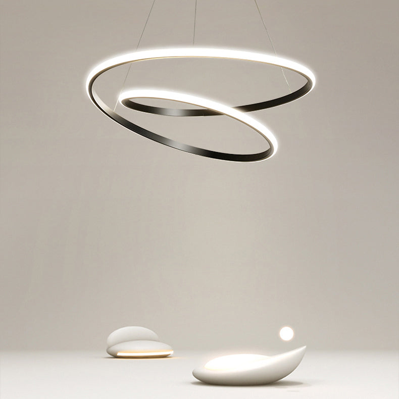 Moderne stijl 1-licht gesuspendeerde verlichtingsarmatuur Acryl Twist hanger kroonluchter