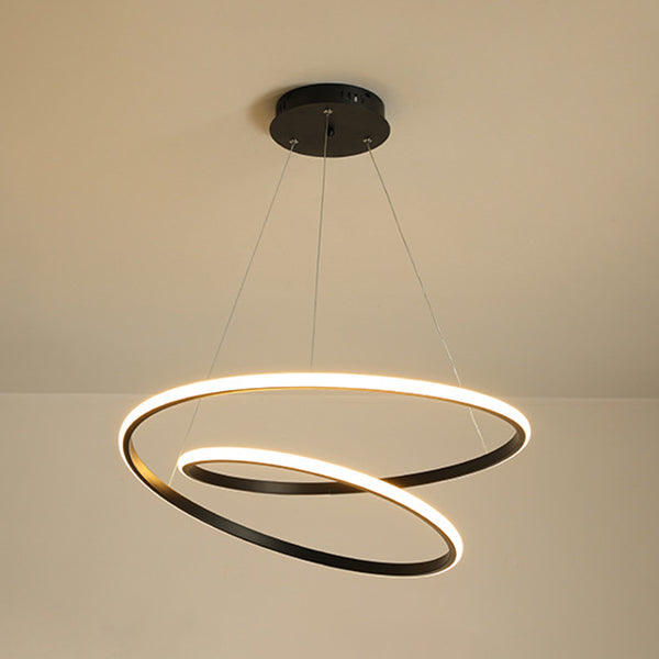 Modern Style 1-Light Suspended Lighting Fixture Acrylic Twist Pendant Chandelier