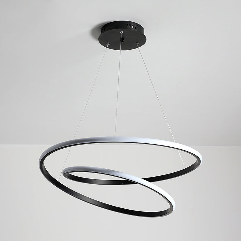 Modern Style 1-Light Suspended Lighting Fixture Acrylic Twist Pendant Chandelier