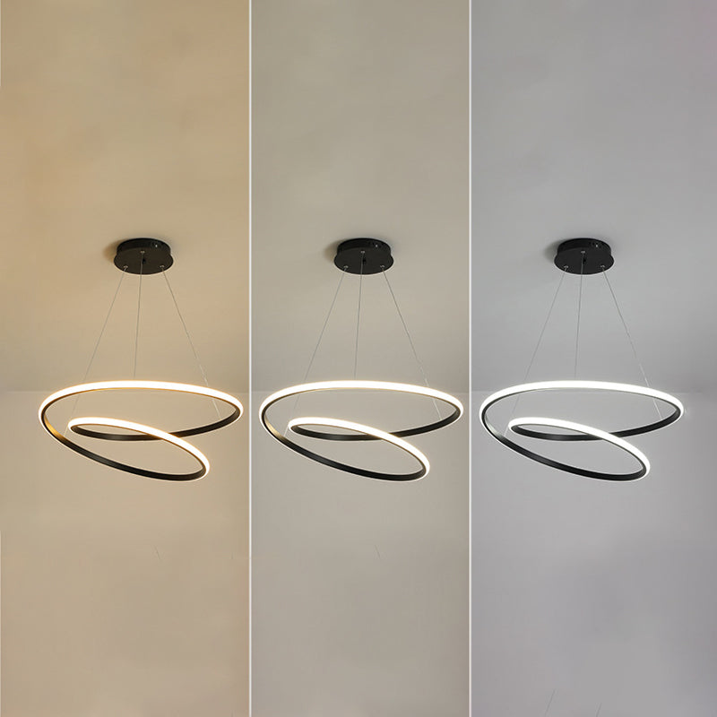 Modern Style 1-Light Suspended Lighting Fixture Acrylic Twist Pendant Chandelier