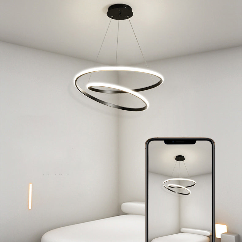 Moderne stijl 1-licht gesuspendeerde verlichtingsarmatuur Acryl Twist hanger kroonluchter