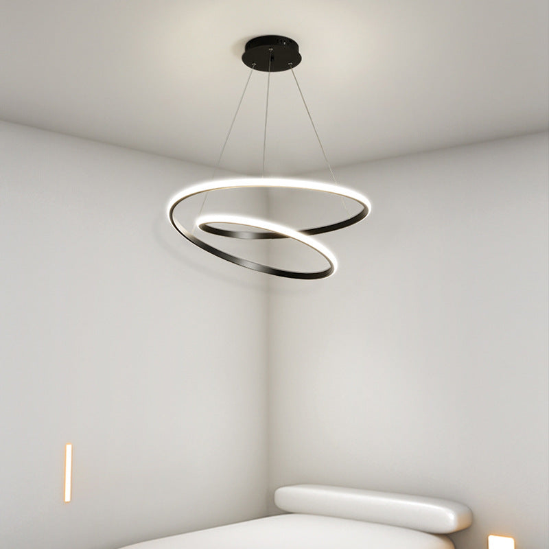 Modern Style 1-Light Suspended Lighting Fixture Acrylic Twist Pendant Chandelier