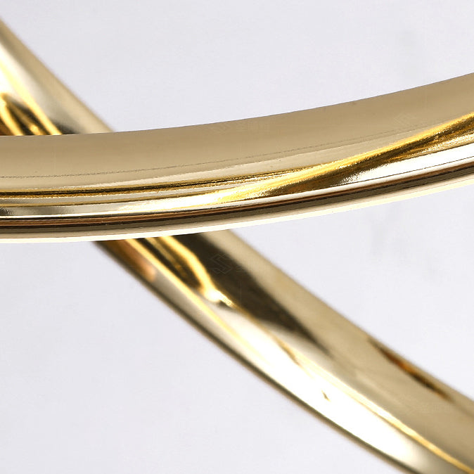 1-Light Aluminum Hanging Lamp Fixtures Modern Style Twisting Chandelier Lighting