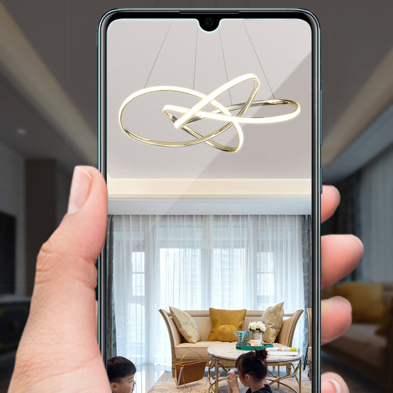 Luminaire de lampe suspendue en aluminium à 1 lumière