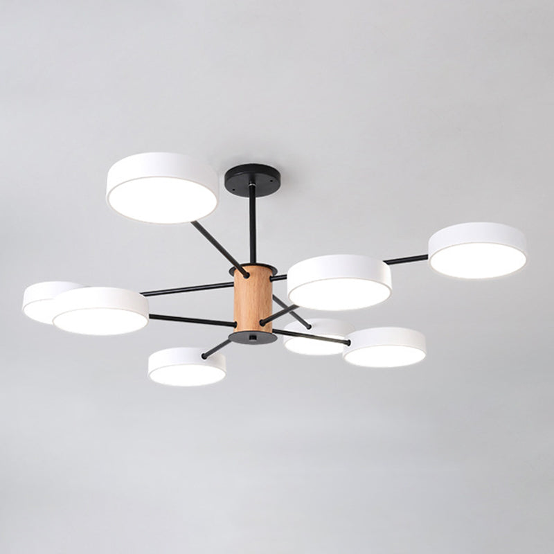 Moderne stijl cilinder kroonluchter verlichtingsarmaturen multi -lights metalen hangende lampen