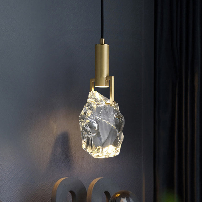 Unique Shade Hanging Lighting Postmodern Style Crystal 1 Lights Pendant Lamp For Living Room