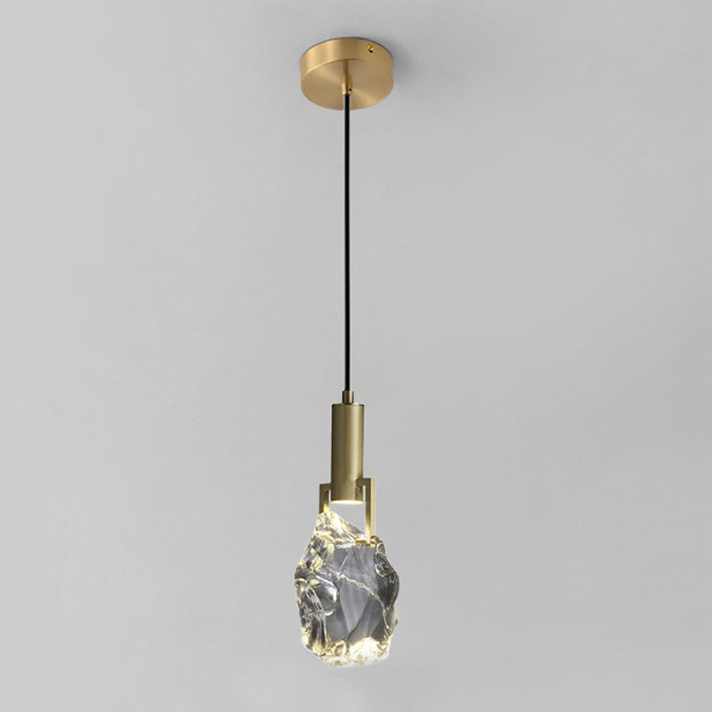 Unique Shade Hanging Lighting Postmodern Style Crystal 1 Lights Pendant Lamp For Living Room