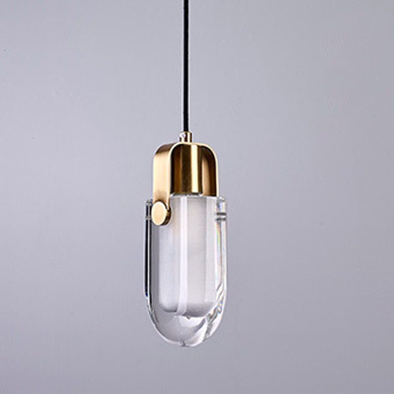 Unique Shade Hanging Lighting Postmodern Style Crystal 1 Lights Pendant Lamp For Living Room