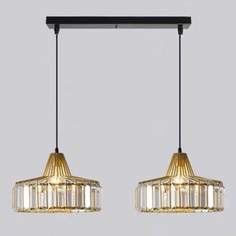 Moderne Style Bowl Shade Hängende leichte Kristalllampe für das Restaurant mit Kreation