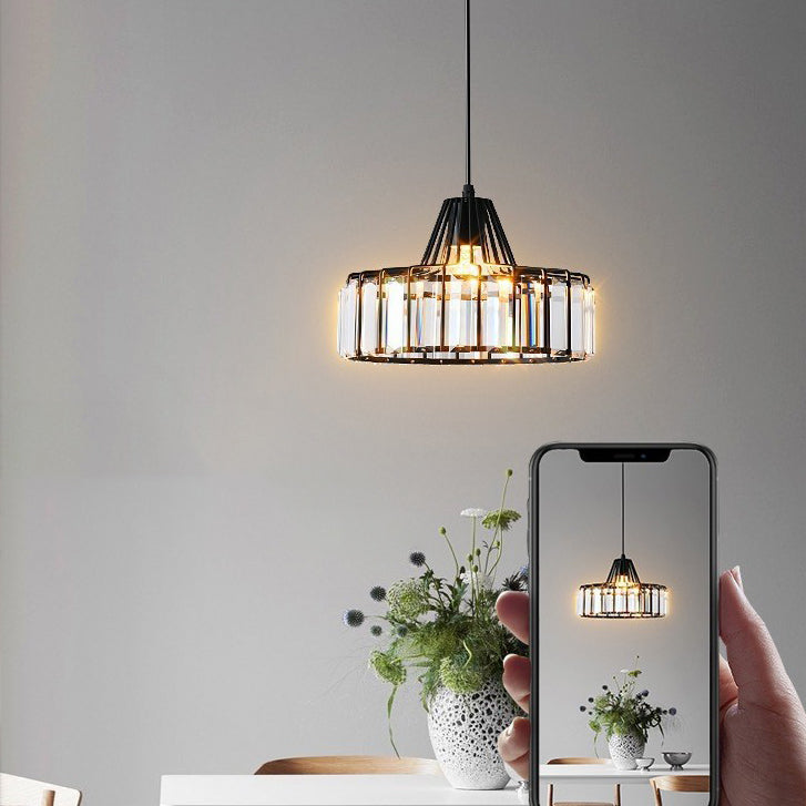 Moderne Style Bowl Shade Hängende leichte Kristalllampe für das Restaurant mit Kreation