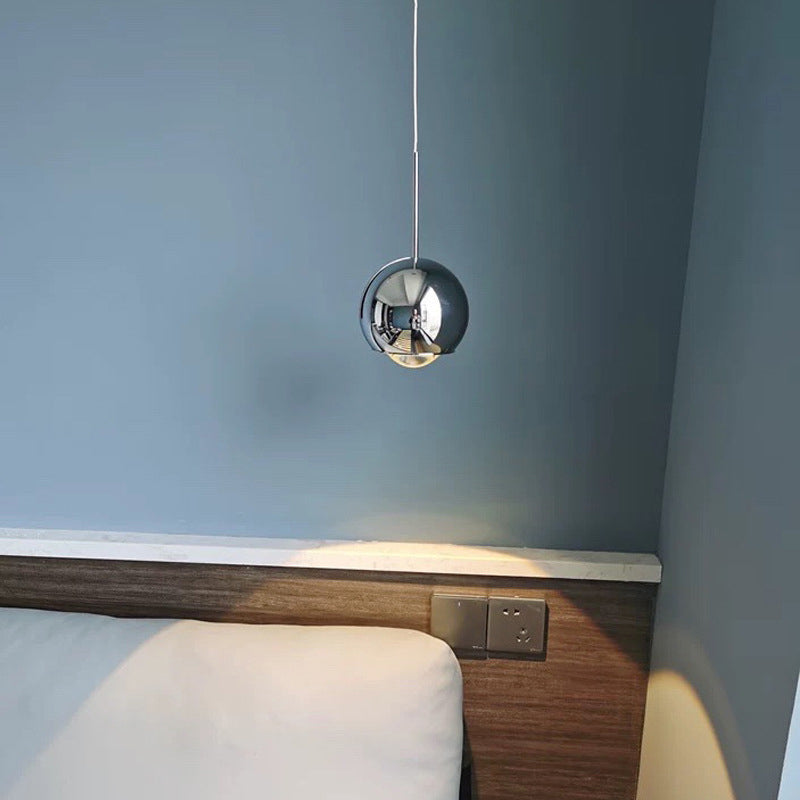 Spherical Shade Hanging Lighting Postmodern Style Metal 1 Lights Pendant Lamp for Bedroom