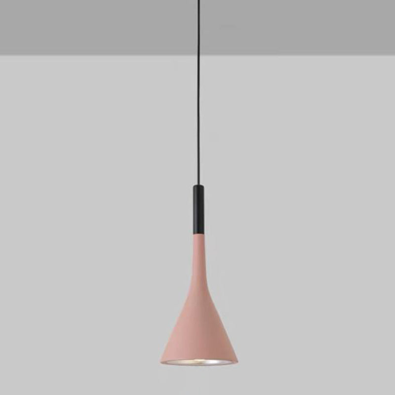 Aluminium Tapered Pendant Light in Modern Creative Style Wrought Iron Hanging Lamp for Bedroom