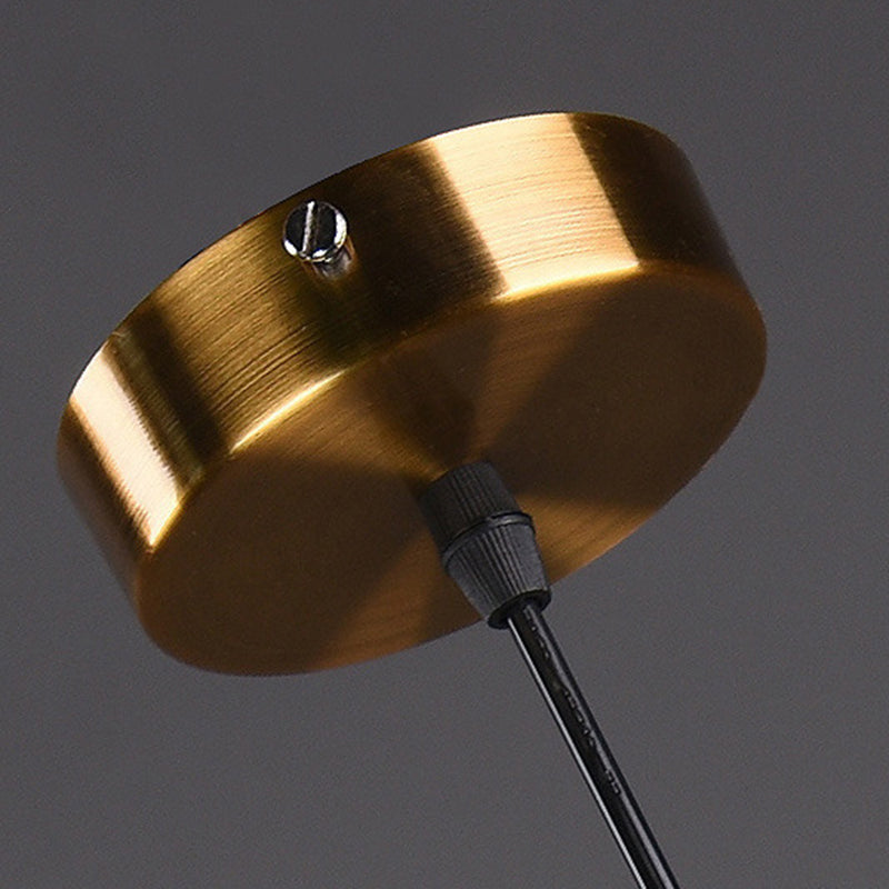 Glasbronze -Anhänger Licht im modernen Luxusstil Iron Globe Hanging Lampe für Innenräume