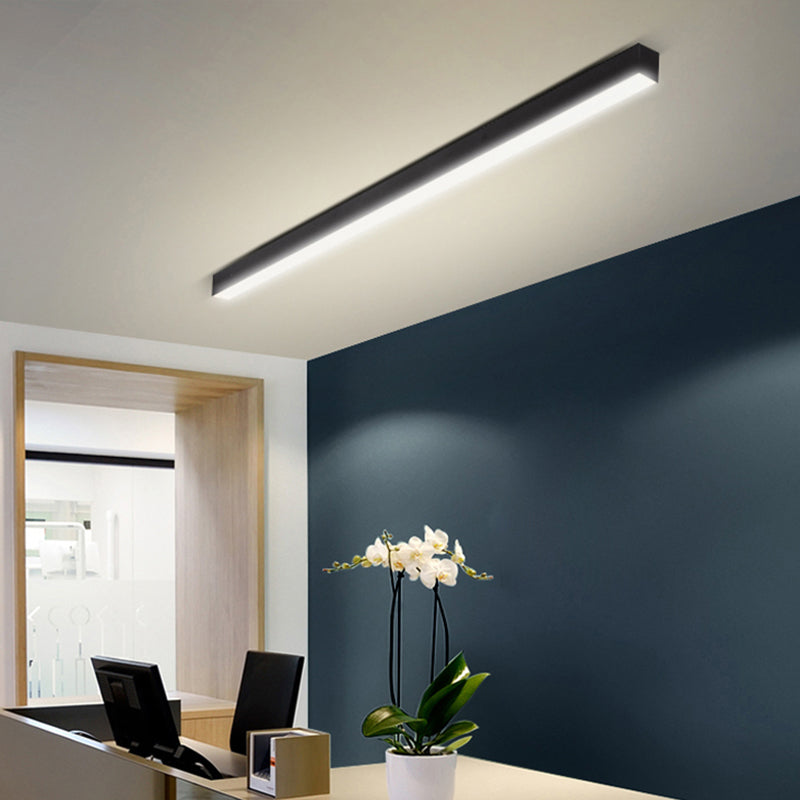 Rectangle LED Flush Mount Light Modern Simple Ceiling Lamp for Living Room