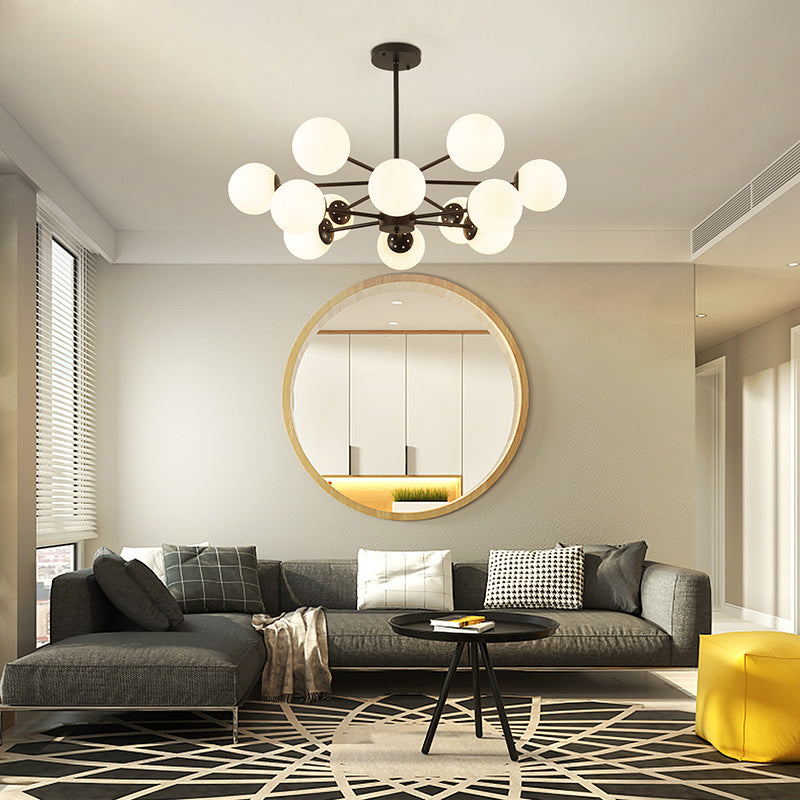 Moderne stijl ophanging hanglamp woonkamer hangend licht met glazen schaduw