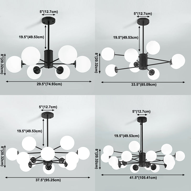 Moderne stijl ophanging hanglamp woonkamer hangend licht met glazen schaduw