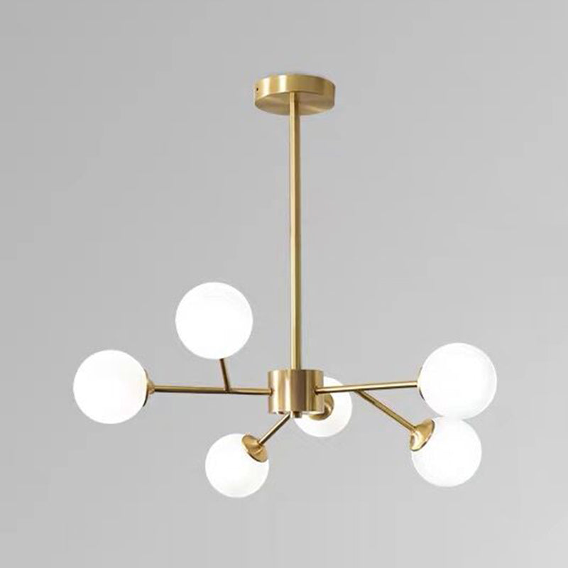 Globe Metal kroonluchter lichtglasschaduw moderne suspensie hanglamp