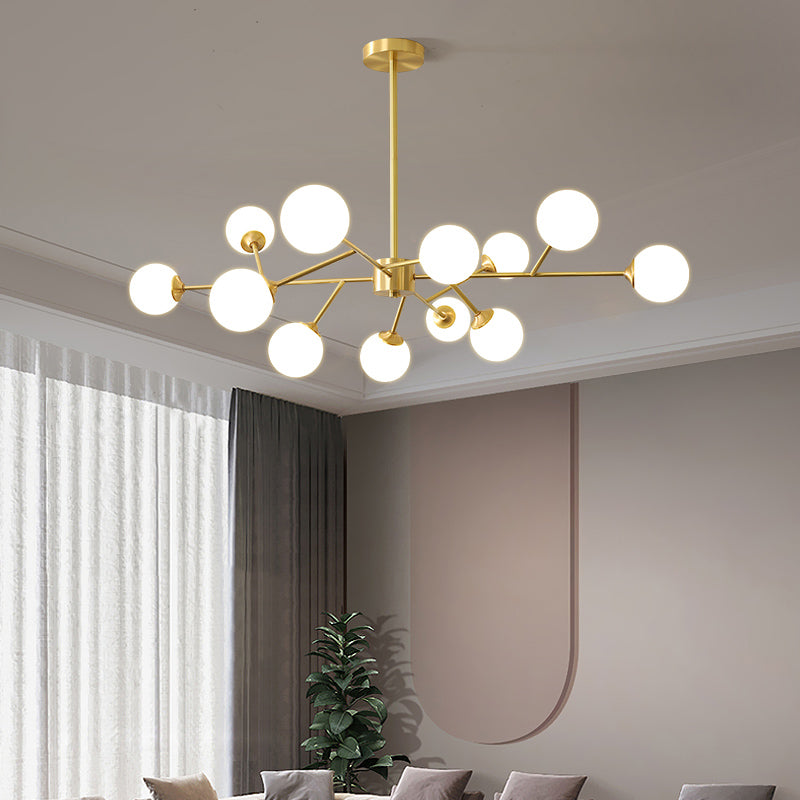 Globe Metal kroonluchter lichtglasschaduw moderne suspensie hanglamp