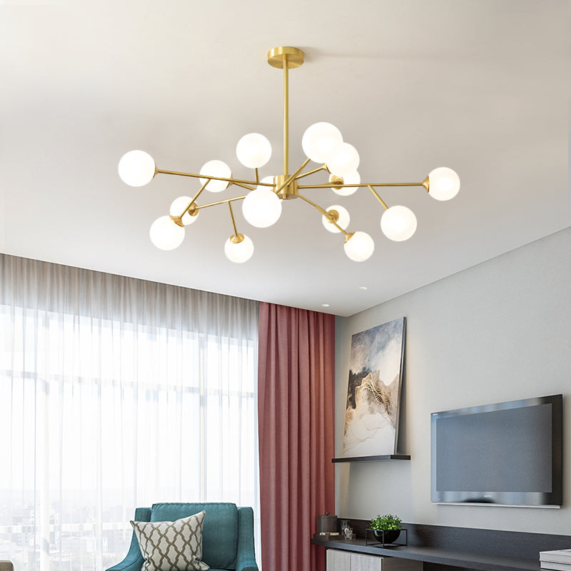 Globe Metal kroonluchter lichtglasschaduw moderne suspensie hanglamp