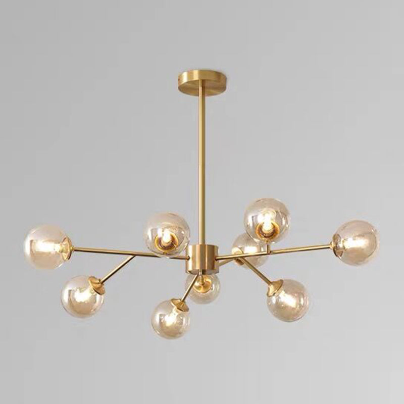Globe Metal kroonluchter lichtglasschaduw moderne suspensie hanglamp