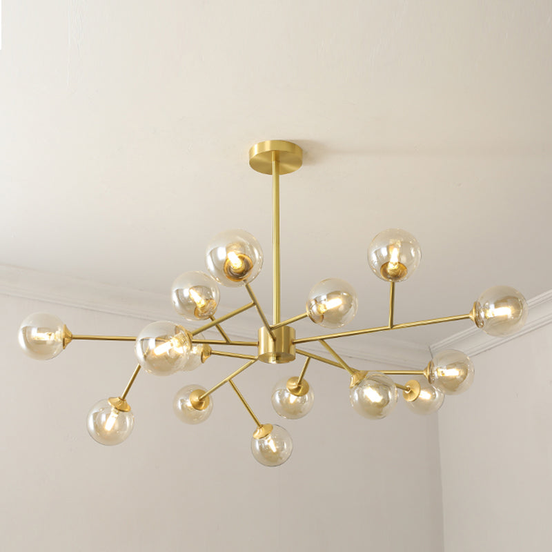 Globe Metal kroonluchter lichtglasschaduw moderne suspensie hanglamp