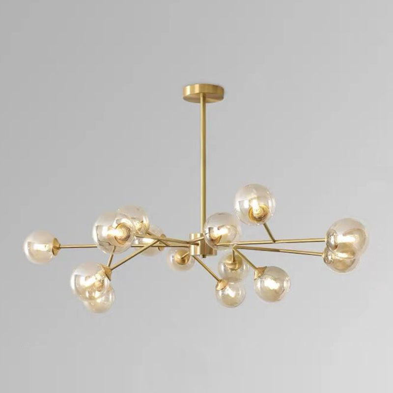 Globe Metal kroonluchter lichtglasschaduw moderne suspensie hanglamp