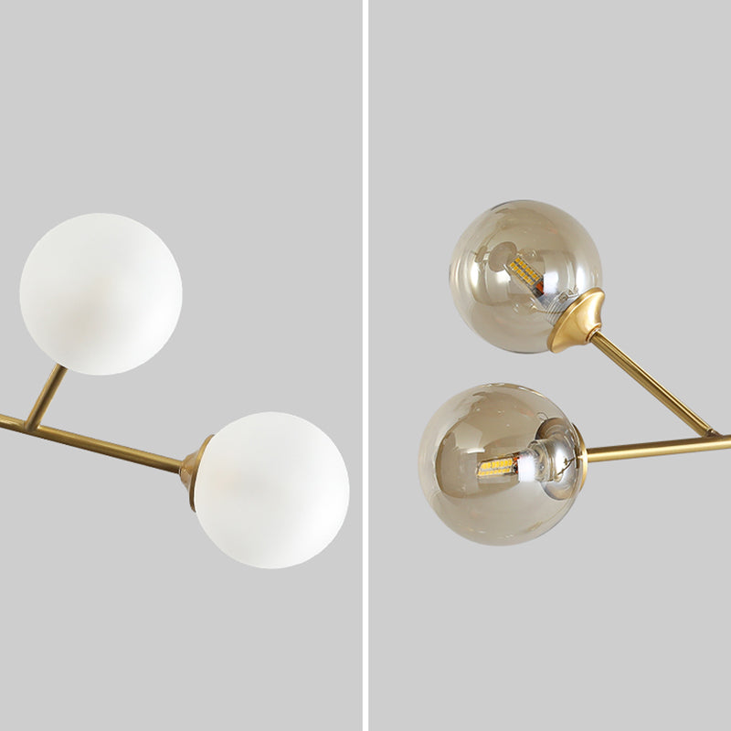 Globe Metal kroonluchter lichtglasschaduw moderne suspensie hanglamp