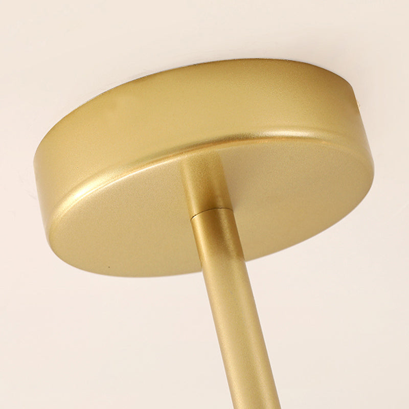 Goud moderne stijl kroonluchter licht sputnik ontwerpglas hanglampje voor slaapkamer