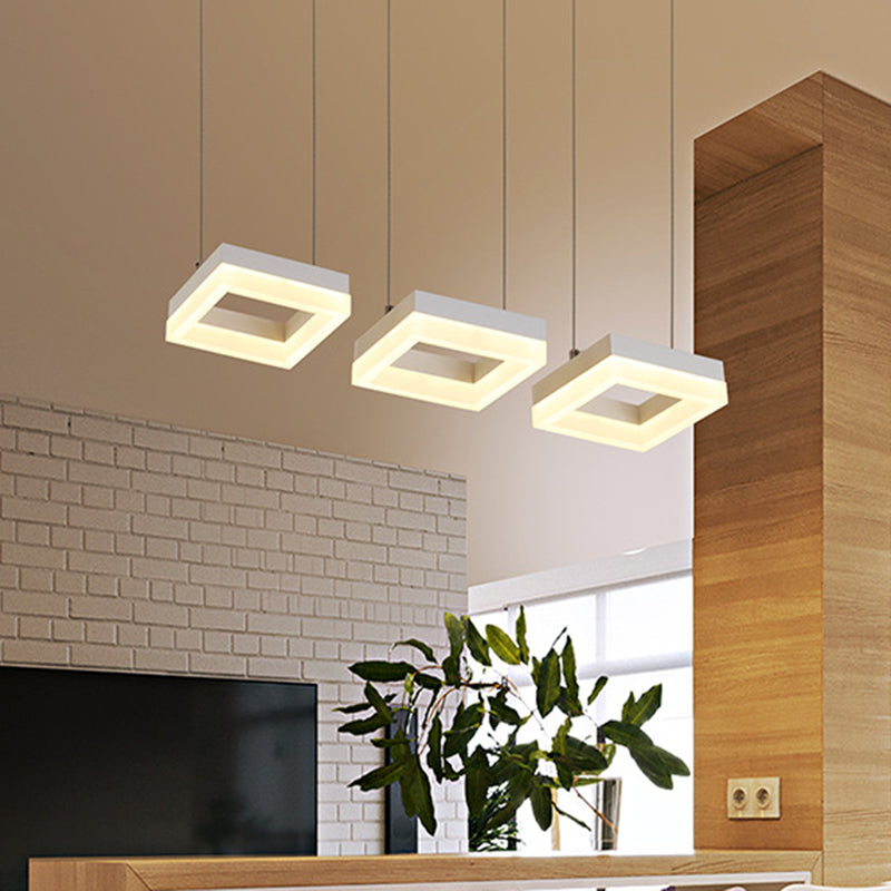Modern Simplistic Hanging Lamp 3 Light LED Pendant Light for Living Room Dining Room