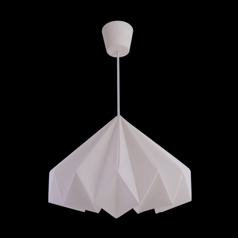 Simplicity Style Modern Hanging Light Geometry Shade White Lighting Fixture for Bedroom