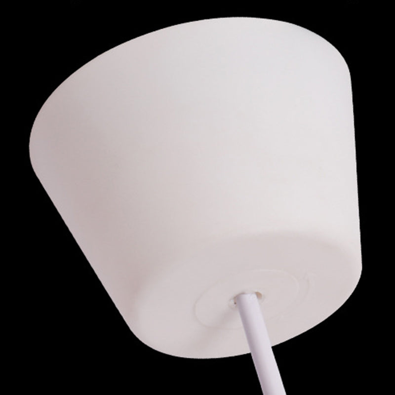 Simplicity Style Modern Hanging Light Geometry Shade White Lighting Fixture for Bedroom