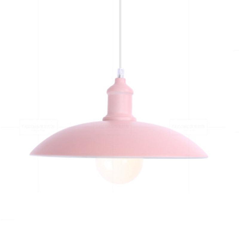 Lampada a ciondolo Macron a 1 luce Style moderna Light Appeding Light con tonalità metallica