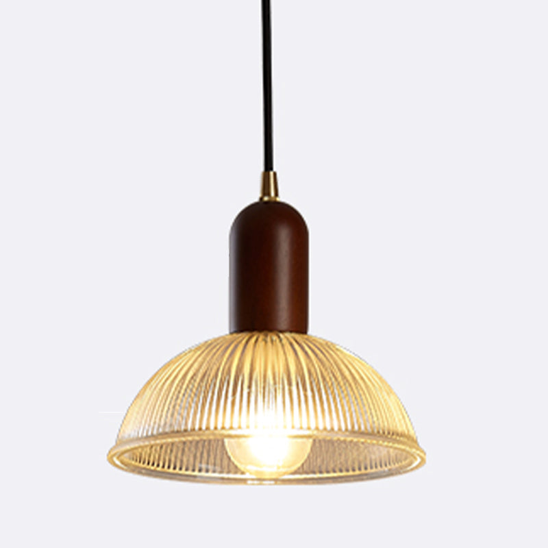 Japaner Stil hängend hängendes, geripptes Glas Einer heller Anhängerlampe für Schlafzimmer