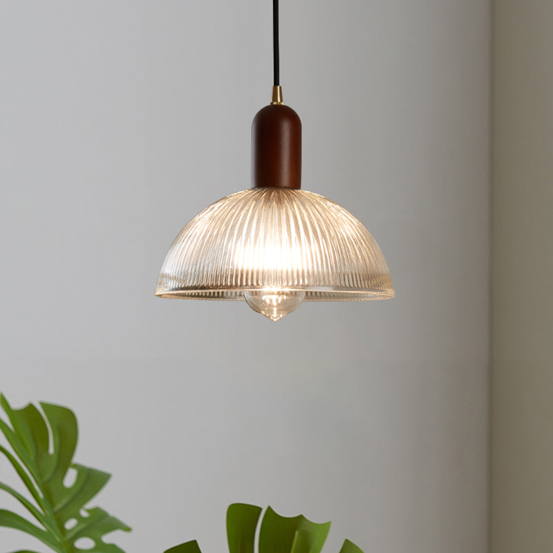 Japaner Stil hängend hängendes, geripptes Glas Einer heller Anhängerlampe für Schlafzimmer