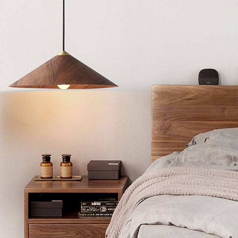 Moderno estilo simple 1 Ligera de madera ligera Lámpara de estar de lámpara colgante de sala de estar