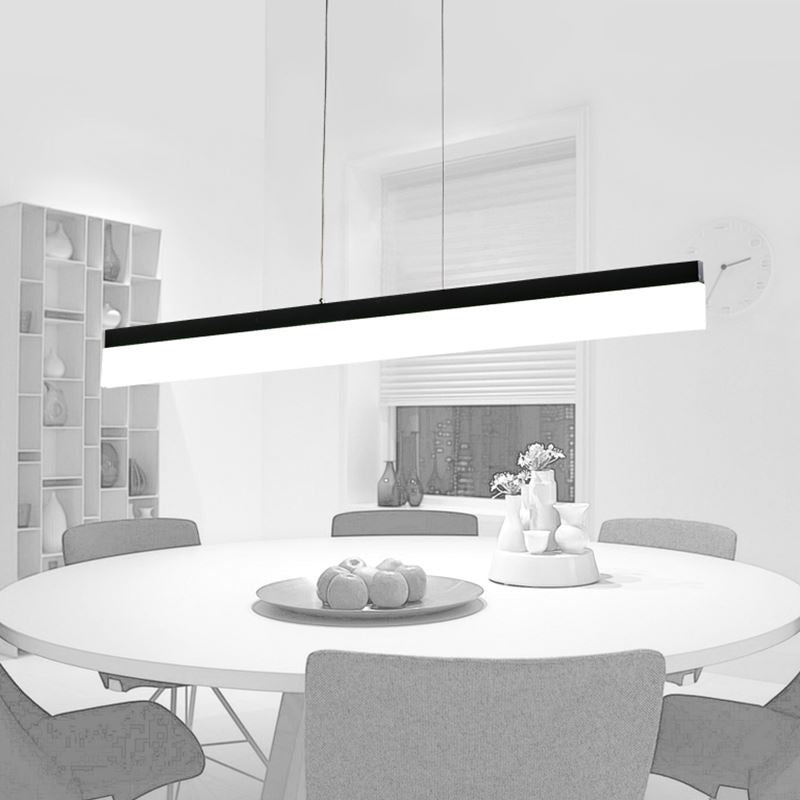 Modern Style Island Light White Acrylic Shade Hanging Lamp for Dining Room