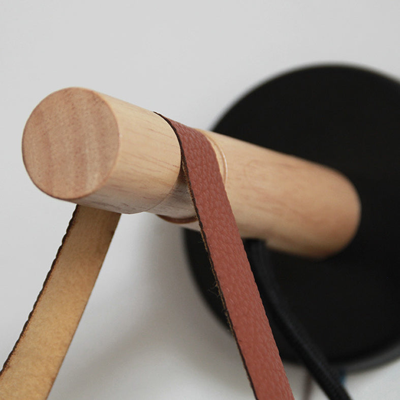 Zeitgenössische minimalistische Holzwandleuchte Ein-Bulb-Wandleuchte für Wohnzimmer