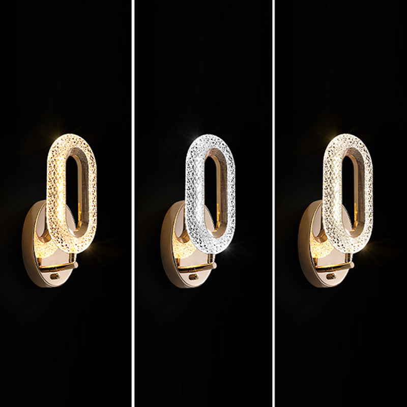 Gold Oval Leuchten Wandleuchte modern