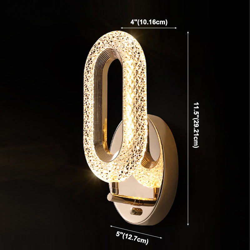 Gold Oval Leuchten Wandleuchte modern