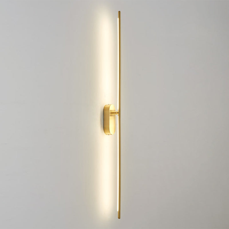 Stick geformte Metallleuchte zeitgenössische goldene LED -Wandlampe für Wohnzimmer