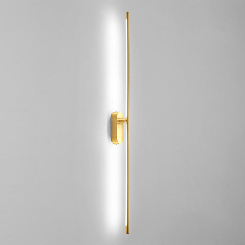 Stick geformte Metallleuchte zeitgenössische goldene LED -Wandlampe für Wohnzimmer