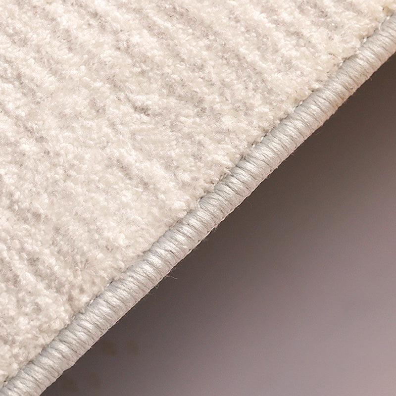 Beige Living Room Area Rug Geometric Pattern Modern Area Carpet Polyester Non-Slip Backing Rug