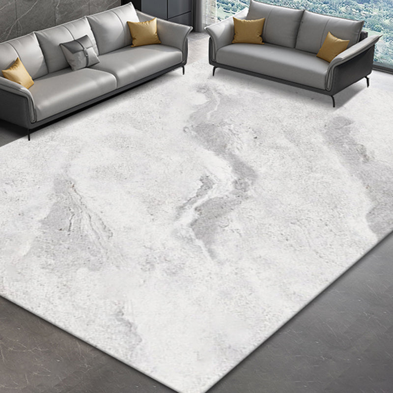 Light Grey Modern Rug Blending Graphic Industrial Rug Non-Slip Backing Rug for Home Decor