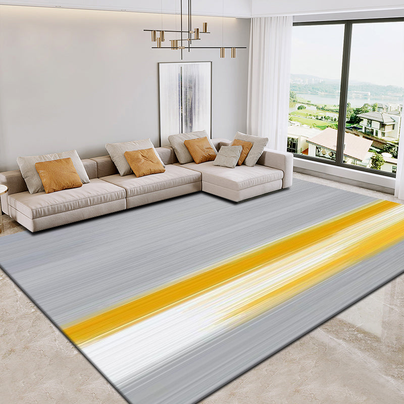 Light Gray Modern Carpet Blending Graphic Carpet Stain Resistant Carpet for Living Room