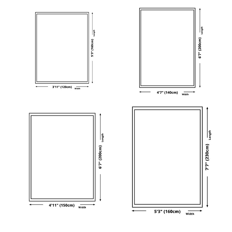 Light Gray Modern Carpet Blending Graphic Carpet Stain Resistant Carpet for Living Room