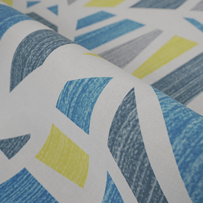 Grey Modern Area Carpet Geometric Pattern Polyester Area Rug Non-Slip Backing Rug for Home Decor